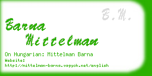 barna mittelman business card